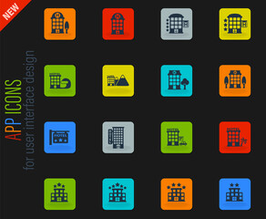 Fototapeta premium hotel icon set