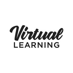 Virtual Learning, E-Learning, Education, Online Education, Online Learning, Online Class, Sign Vector Illustration Background