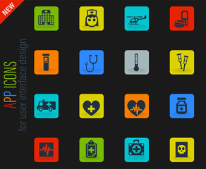 medicine icon set