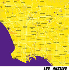 Los Angeles map. - obrazy, fototapety, plakaty