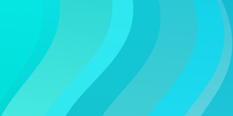 Light Blue, Green vector template with wry lines. Colorful geometric sample with gradient curves.  Pattern for booklets, leaflets.