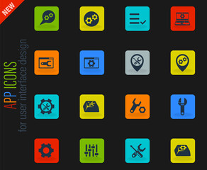 settings icon set