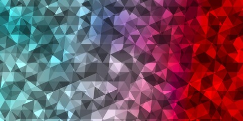 Light Blue, Red vector texture with triangular style.