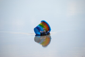 Child's bucket on the beach