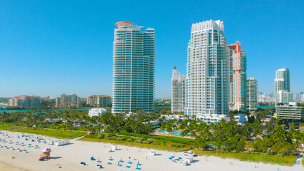 Fototapeta na wymiar Panoramic view of South Beach, Miami Beach