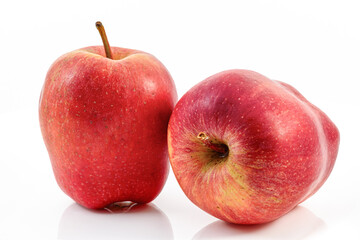 red apples isolated on white