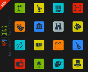 theater icon set