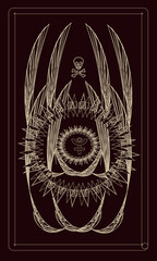 Tarot cards - back design, Death, afterworld energy