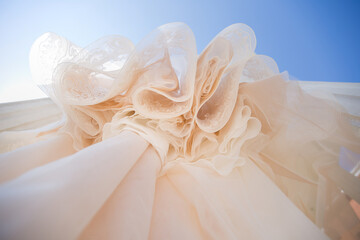 Wedding dress hanging