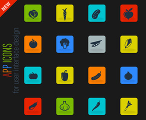 Vegetables simply icons