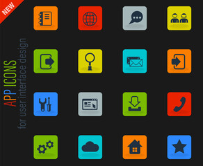 web tools icon set