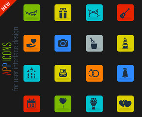 Wedding simply icons