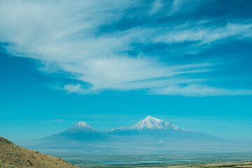 mount ararat under the blue sky