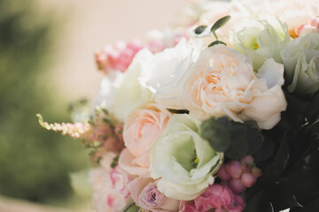 Obraz na płótnie Canvas Wedding bouquet close-up.