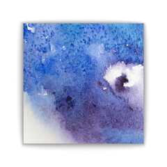 beautiful blue watercolor texture on white for design