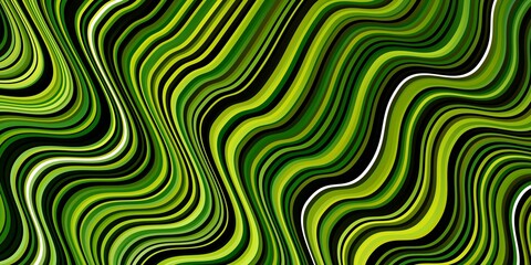 Fototapeta premium Light Green, Yellow vector background with bent lines. Abstract gradient illustration with wry lines. Pattern for websites, landing pages.