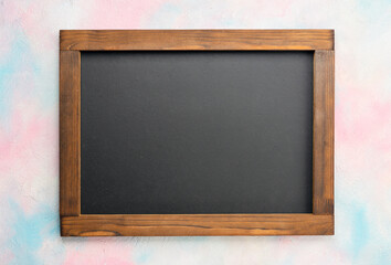 Chalk board on bright colored background