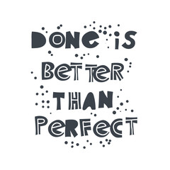 Hand-drawn lettering in sloppy style. Scandinavian doodles. Vector isolated motivation illustration