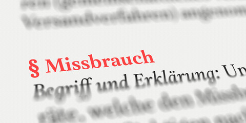 Missbrauch rechtlich erklärt
