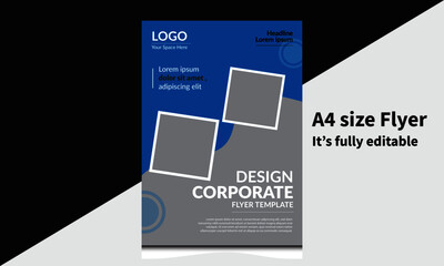 Stylish corporate business flyer design template
