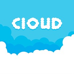 clouds in the sky, abstract vector background