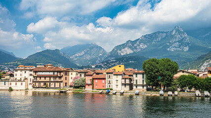 Ancient village of Pescate, on the shore of Lake Garlate (Italy)