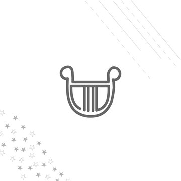 Barbitos isolated line icon for web and mobile