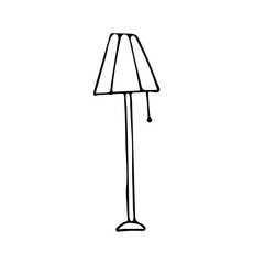 Modern lamp isolated on a white background, doodle stylefor logos, stickers, postcards.