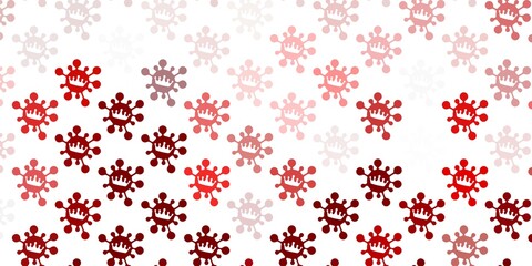 Light red vector texture with disease symbols.