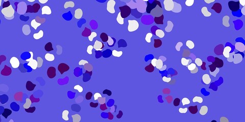 Light pink, blue vector backdrop with chaotic shapes.