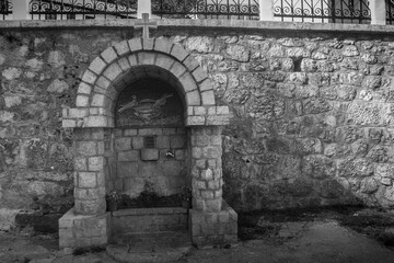 Old stone source of drinking water in Montenegro