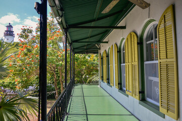 green porch area of hemingway house