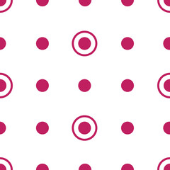 Vector Simple Red on White Geometric Pattern
