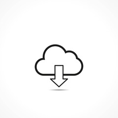 cloud icon isolated on a white background