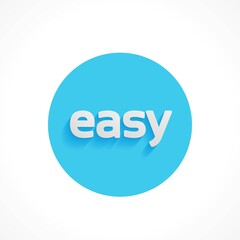 easy button, vector icon isolated on white