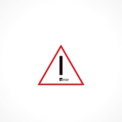 Exclamation sign, error icon, vector