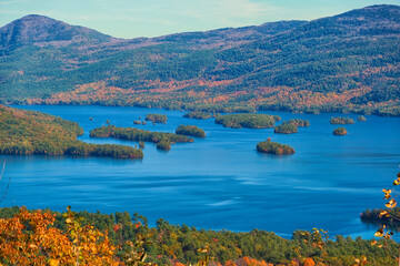 the narrows of lake geroge autumn time