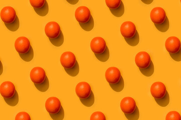 colorful tomato pattern on a colorful background top view