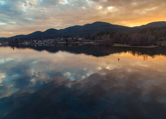 sunset over the lake george 2