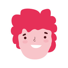 young man face character cartoon isolated design icon white background