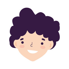 young man face character cartoon isolated design icon white background