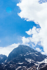 mountains and clouds