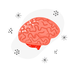 Vector Medical illustration of brain.