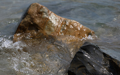 water flowing into the water