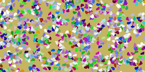 Light multicolor vector background with random forms.