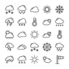 Obraz premium Weather Vector Icons 3