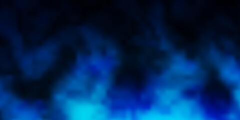 Dark BLUE vector pattern with clouds. Abstract illustration with colorful gradient clouds. Pattern for your booklets, leaflets.