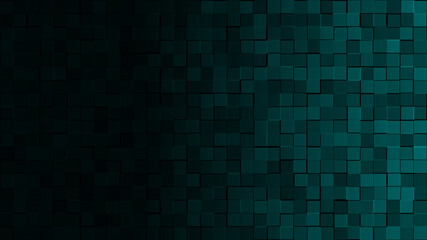 Abstract background of small squares in light blue colors with horizontal gradient