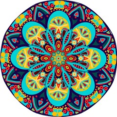 Colorful Mandala, graphic and bold