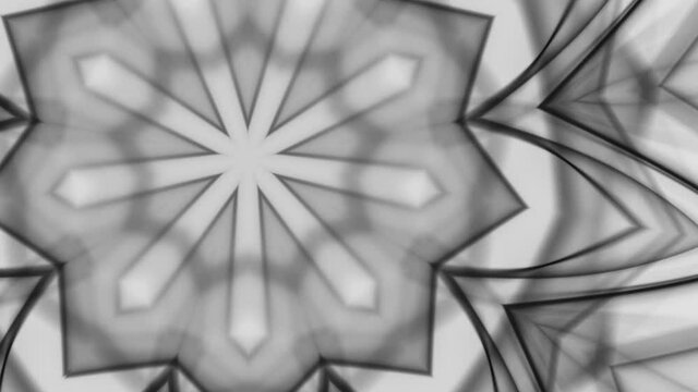 Kaleidoscope Abstract Stars and Snowflake Shapes Animation